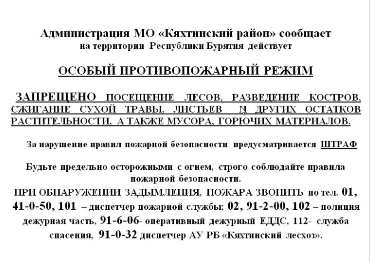 ОСОБЫЙ ПРОТИВОПОЖАРНЫЙ РЕЖИМ. ОСОБЫЙ ПРОТИВОПОЖАРНЫЙ РЕЖИМ.